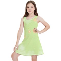 Aniseed Green Vintage Background Kids  Lightweight Sleeveless Dress by Amaryn4rt