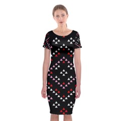 Pattern Abstract Design Art Classic Short Sleeve Midi Dress by Ravend