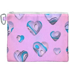 Hearts Pattern Love Background Canvas Cosmetic Bag (xxxl) by Ravend