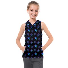 Background Stars Seamless Wallpaper Kids  Sleeveless Hoodie by Ravend