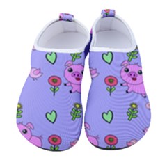 Flower Pink Pig Piggy Seamless Men s Sock-style Water Shoes by Ravend