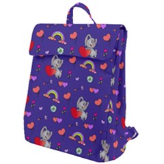 Rabbit Hearts Texture Seamless Pattern Flap Top Backpack by Ravend