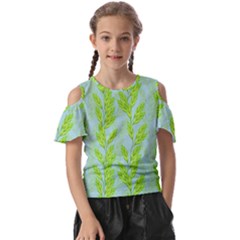 Background Leaves Branch Seamless Kids  Butterfly Cutout T-shirt by Ravend