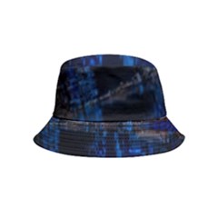 Illuminated Cityscape Against Blue Sky At Night Bucket Hat (kids) by Modalart