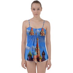 Architecture Building Cathedral Church Babydoll Tankini Top by Modalart