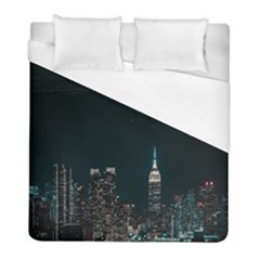 Skyline Photography Of Buildings Duvet Cover (full/ Double Size) by Modalart