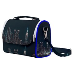 Skyline Photography Of Buildings Satchel Shoulder Bag by Modalart