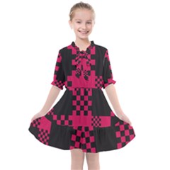 Cube Square Block Shape Creative Kids  All Frills Chiffon Dress by Amaryn4rt