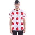 Heart Red Love Valentines Day Men s Sport Mesh T-Shirt View1