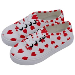 Heart Red Love Valentines Day Kids  Classic Low Top Sneakers by Bajindul