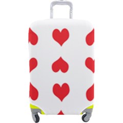 Heart Red Love Valentines Day Luggage Cover (large) by Bajindul