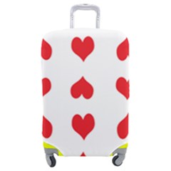 Heart Red Love Valentines Day Luggage Cover (medium) by Bajindul