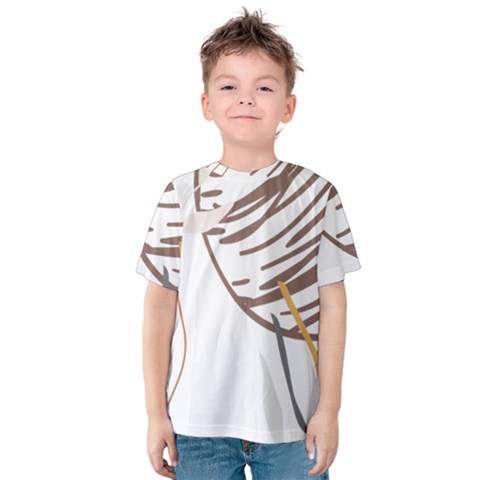 Abstract Hand Vine Lines Drawing Kids  Cotton T-shirt by Ndabl3x