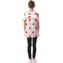 Hearts Romantic Love Valentines Fold Over Open Sleeve Top View2