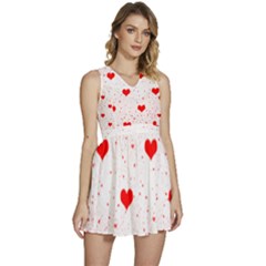 Hearts Romantic Love Valentines Sleeveless High Waist Mini Dress by Ndabl3x