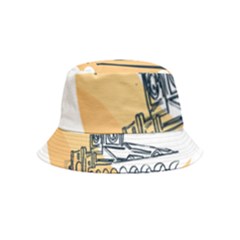 Poster Map Flag Lotus Boat Bucket Hat (kids) by Grandong