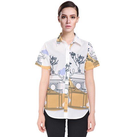 Poster Map Flag Lotus Boat Ha Noi Vietnam Women s Short Sleeve Shirt by Grandong