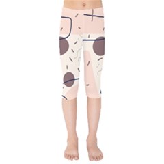 Doodles Abstract Boho Art Kids  Capri Leggings  by Grandong