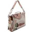 Abstract Flower Leaves Pattern Box Up Messenger Bag View2