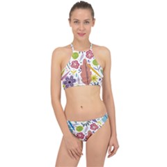 Flowers Spring Background Wallpaper Halter Bikini Set by Grandong