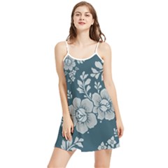 Flowers Design Floral Pattern Summer Frill Dress by Grandong