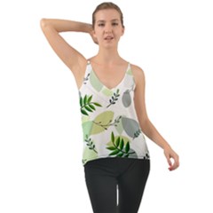 Leaves Foliage Pattern Abstract Chiffon Cami by Grandong