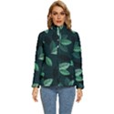 Leaves Foliage Plants Pattern Women s Puffer Bubble Jacket Coat View1