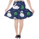 Swan-pattern-elegant-design Velvet High Waist Skirt View2