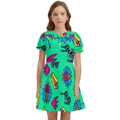 Pattern Adweek Summer Kids  Bow Tie Puff Sleeve Dress by Ndabl3x