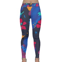 Patterns Rosebuds Classic Yoga Leggings by Ndabl3x