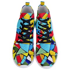 Colorful Abstract Men s High Top Sneakers by helloshirt