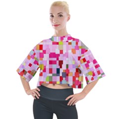 The Framework Paintings Square Mock Neck T-shirt by Sarkoni