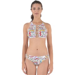 Writing Author Motivation Words Perfectly Cut Out Bikini Set by Sarkoni