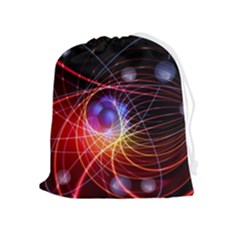 Physics Quantum Physics Particles Drawstring Pouch (xl) by Sarkoni