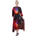 Physics Quantum Physics Particles Quarter Sleeve Wrap Front Maxi Dress View2