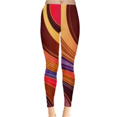 Abstract Colorful Background Wavy Everyday Leggings  by Sarkoni