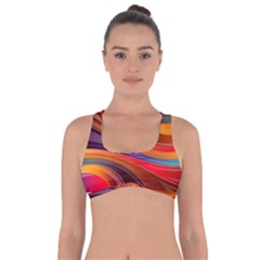 Abstract Colorful Background Wavy Got No Strings Sports Bra by Sarkoni