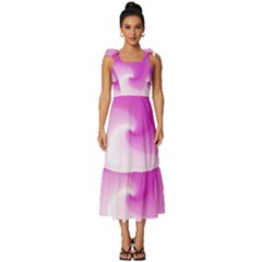 Abstract Spiral Pattern Background Tie-strap Tiered Midi Chiffon Dress by Sarkoni