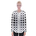 Square Diagonal Pattern Monochrome Womens Long Sleeve Shirt View1