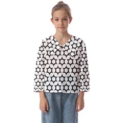 Pattern Star Repeating Black White Kids  Sailor Shirt by Apen