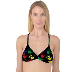 Ellipse Pattern Background Reversible Tri Bikini Top by Apen