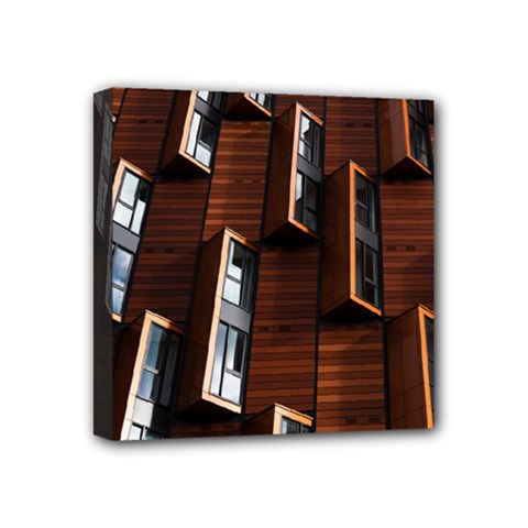 Abstract Architecture Building Business Mini Canvas 4  X 4  (stretched) by Amaryn4rt