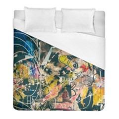 Art Graffiti Abstract Vintage Lines Duvet Cover (full/ Double Size) by Amaryn4rt