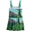 Adventure Time Cartoon Green Color Nature  Sky Kids  Layered Skirt Swimsuit View2