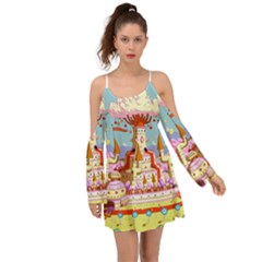 Adventure Time Multi Colored Celebration Nature Boho Dress by Sarkoni