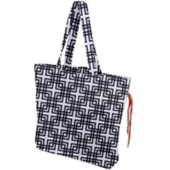 Pattern Vector Halftone Wallpaper Drawstring Tote Bag by Pakjumat