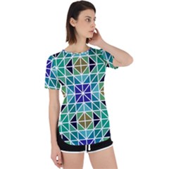 Mosaic Triangle Symmetry Perpetual Short Sleeve T-shirt by Apen