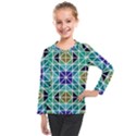 Mosaic Triangle Symmetry Kids  Long Mesh T-Shirt View1