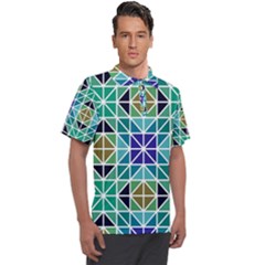 Mosaic Triangle Symmetry Men s Polo T-shirt by Apen