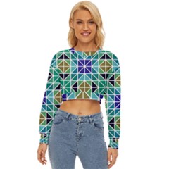 Mosaic Triangle Symmetry Lightweight Long Sleeve Sweatshirt by Apen